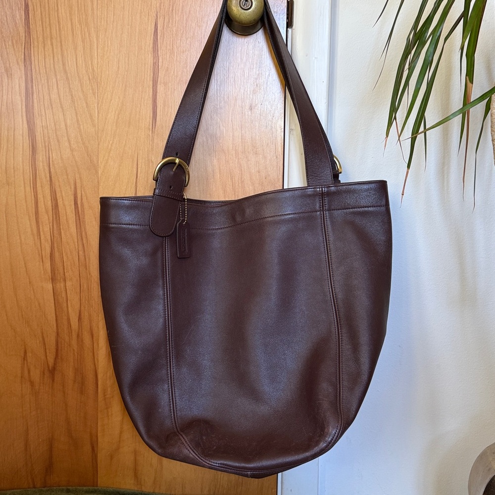 Vintage coach extra large Brown Leather Tote Bag